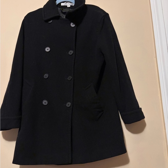 Larry Levine Jackets & Blazers - Larry Levine Black Pea Coat
